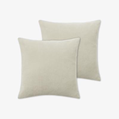Made.com Lorna Set of 2 Velvet Cushions, 45 x 45cm, Soft Putty