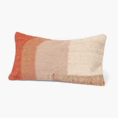 Made.com Neefa Cushion, 30 x 50 cm, Pink Wool, Jute & Cotton