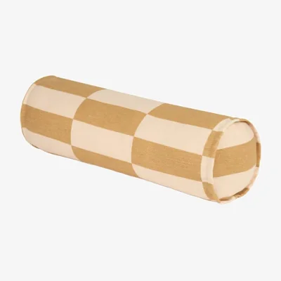 Made in Design Vibes Cylinder Cushion textile yellow / Ø 16 x L 50 cm - NOBODINOZ