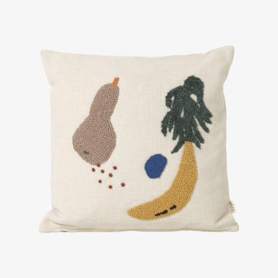 Made in Design Banane Cushion - / Embroidered - 40 x 40 cm by Ferm Living Multicoloured