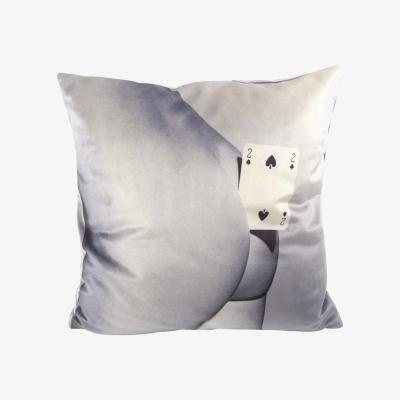 Made in Design Toiletpaper Cushion - / Deux de pic - 50 x 50 cm by Seletti White/Black