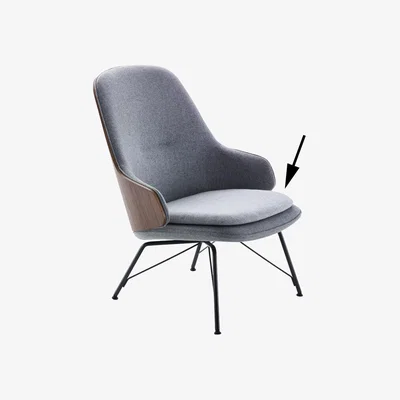 Made in Design Seat cushion - For Judy armchair by Zanotta Grey