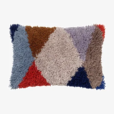 Made in Design Harlequin Cushion textile multicoloured / Tufted wool - 60 x 40 cm - Ferm Living