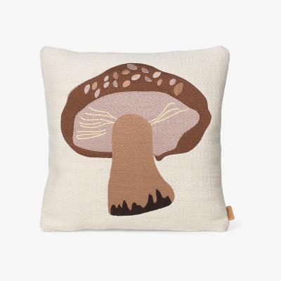 Made in Design Forest - Porcini Cushion - / 40 x 40 cm - Embroidered by Ferm Living Multicoloured