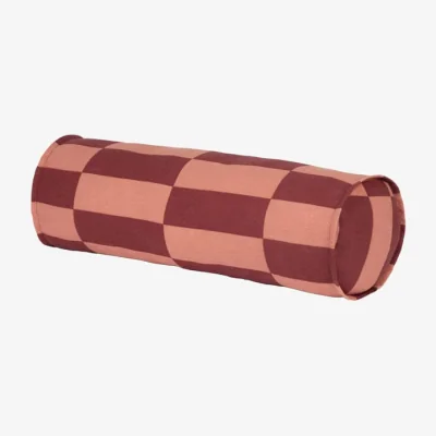 Made in Design Vibes Cylinder Cushion textile red / Ø 16 x L 50 cm - NOBODINOZ