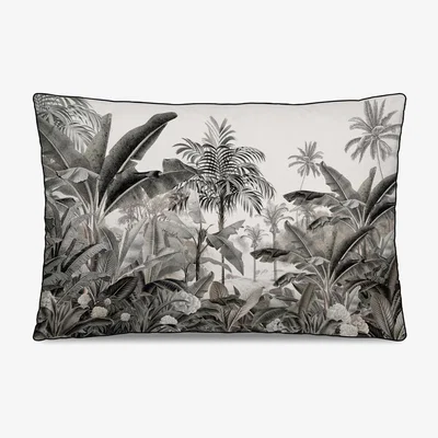 Made in Design Taïga Cushion - / 40 x 60 cm - Velvet by PÔDEVACHE Grey
