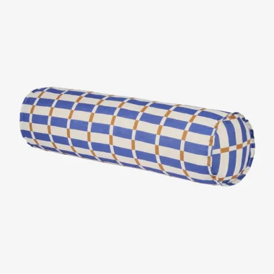 Made in Design Cliff Cylinder Cushion textile blue / Ø 18 x L 70 cm - NOBODINOZ