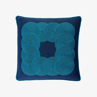 Made in Design Pompidou Border Cushion textile blue / 55 x 55 cm - Jonathan Adler