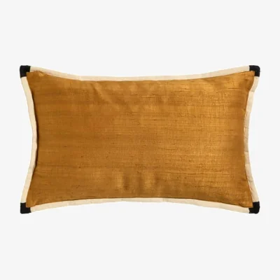 Made in Design Sequence Cushion textile yellow / 50 x 30 cm - Silk - Maison Sarah Lavoine
