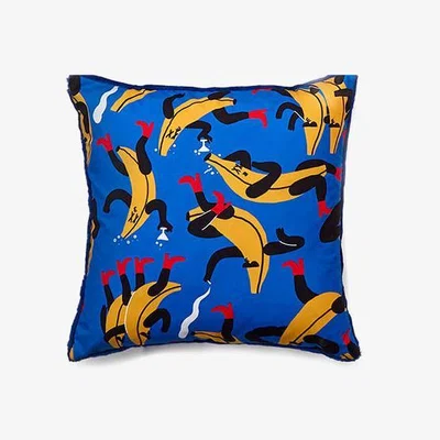 Made in Design Flora & Fauna - Banana Cushion - / 40 x 40 cm by Sancal Blue