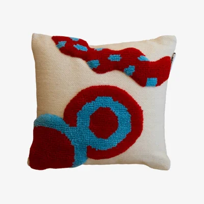 Made in Design Sfera Cushion textile multicoloured / 45 x 45 cm - Handwoven recycled wool - COLORTHERAPIS
