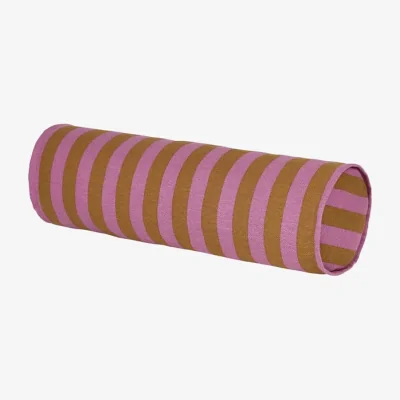 Made in Design Vibes Cylinder Cushion textile pink / Ø 16 x L 50 cm - NOBODINOZ