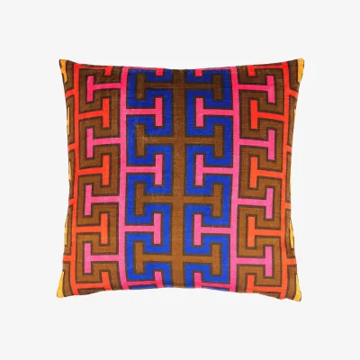Made in Design Madrid Key Cushion textile multicoloured / 50 x 50 cm - Velvet - Jonathan Adler