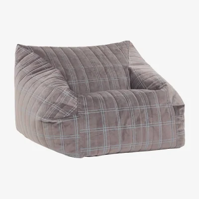 Made in Design Chelsea Children armchair textile grey / Floor cushion - Eco-velvet - NOBODINOZ