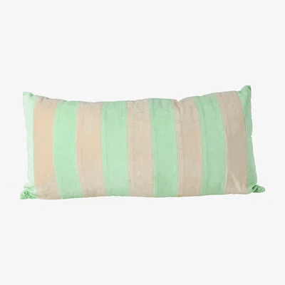 Nordic Nest Rice cushion 40x80 cm Neon green-beige