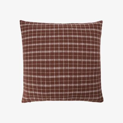 Nordic Nest Thame pillowcase checked 50x50 cm Brown