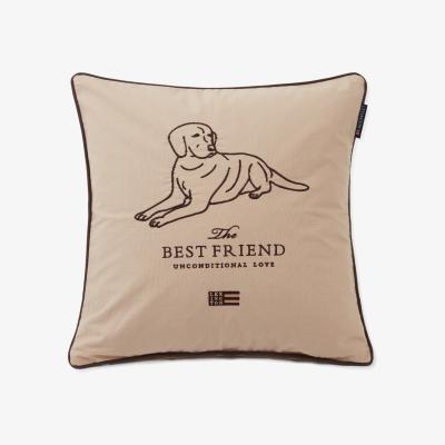 Nordic Nest Best Friend Cotton Canvase pillowcase 50x50 cm Beige