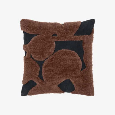 Nordic Nest Ferm Living Cilla tufted cushion Black-dark chocolate 50x50 cm