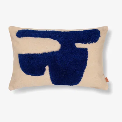 Nordic Nest ferm LIVING Lay rectangular cushion 40x60 cm Sand / Bright Blue