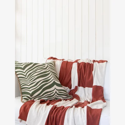 Nordic Nest Classic Collection Zebra cushion 50x50 cm Green