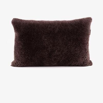 Nordic Nest Shepherd of Sweden Shepherd Alice sheep skin cushion 60 x 40 cm dark brown