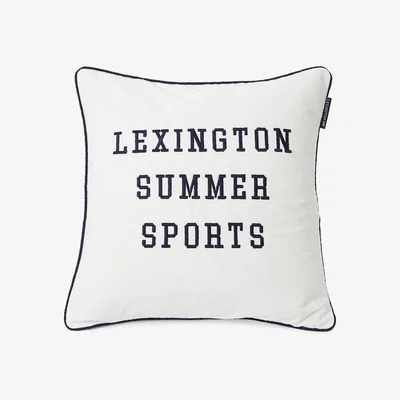 Nordic Nest Summer Sports Twill pillowcase 50x50 cm White-dark blue