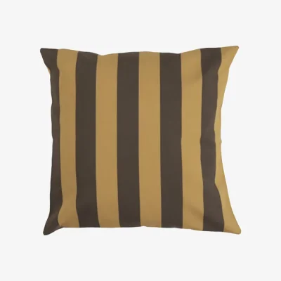 Nordic Nest Garden Glory Garden Glory striped cushion Saffron yellow-brown 50x50 cm