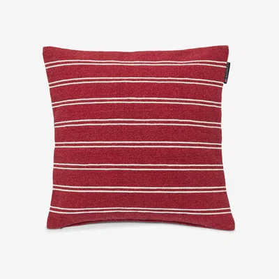 Nordic Nest Deco Striped Cotton Canvase pillowcase 50x50 cm Red-white