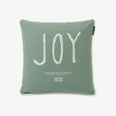 Nordic Nest Joy Organic Cotton Canvase pillowcase 50x50 cm Light green-white