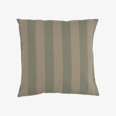 Nordic Nest Garden Glory Garden Glory striped cushion Eucalyptus green-beige 50x50 cm