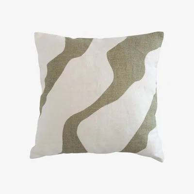 Nordic Nest URBAN NATURE CULTURE Flusso cushion 45x45 cm Moss stone