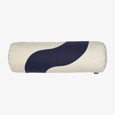 Nordic Nest Marimekko Seireeni cylinder cushion 54 cm Linen-dark blue