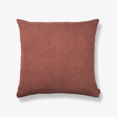 Nordic Nest ferm LIVING Heavy Linen cushion 50x50 cm Berry Red