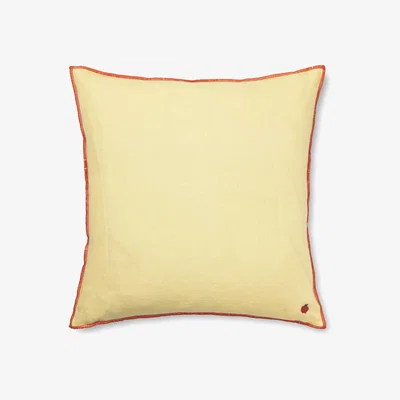 Nordic Nest ferm LIVING Contrast linen cushion 40x40 cm Lemon