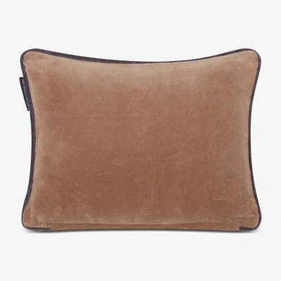 Nordic Nest Lexington Ski Lodge Organic Cotton Velvet cushion 30x40 cm Beige-dark grey
