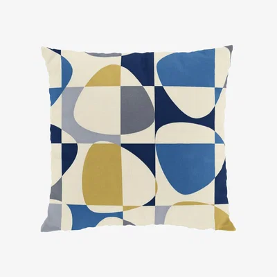 Nordic Nest Mosaik cushion cover 47x47 cm blue