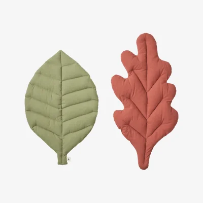Nordic Nest Ferm Living Leaf cushions 2 pieces Tea green-baked clay
