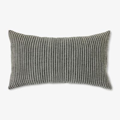 Nordic Nest HKliving Striped monochrome cushion 40x70 cm Grey