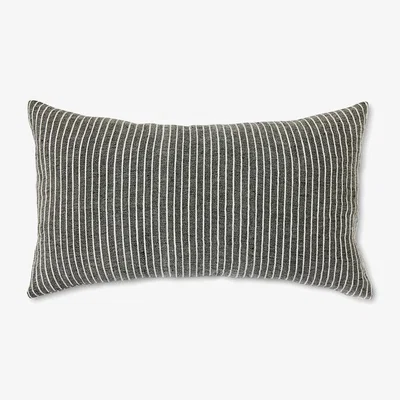 Nordic Nest HKliving Striped monochrome cushion 40x70 cm Grey