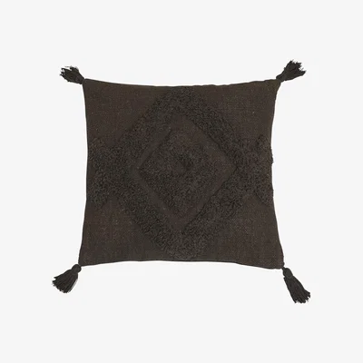 Nordic Nest Tovhult tassels pillowcase 45x45 cm Brown