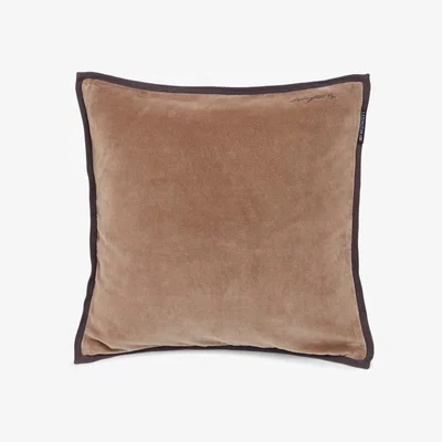 Nordic Nest Velvet cushion cover with edge 50x50 cm Mid brown