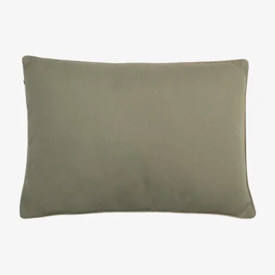 Nordic Nest Garden Glory Garden Glory cushion Eucalyptus green with beige edge 50x70 cm