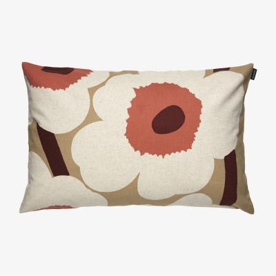 Nordic Nest Unikko pillowcase linen-cotton 40x60 cm Beige-orange-brown