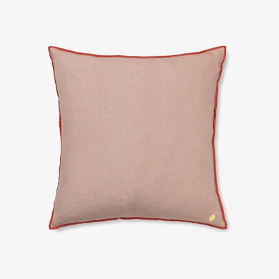 Nordic Nest ferm LIVING Contrast linen cushion 40x40 cm Dusty Rose