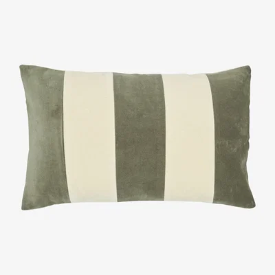 Nordic Nest Blid stripe cushion cover 30x50 cm green