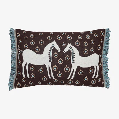 Nordic Nest Musta Tamma pillowcase 40x60 cm Brun-white-blue