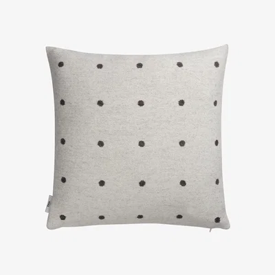 Nordic Nest Røros Tweed Pastille cushion 50x50 cm Black and white