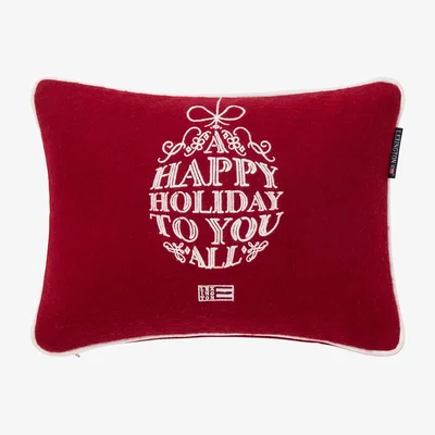 Nordic Nest Lexington Ornament wool mix cushion 30x40 cm Red-white