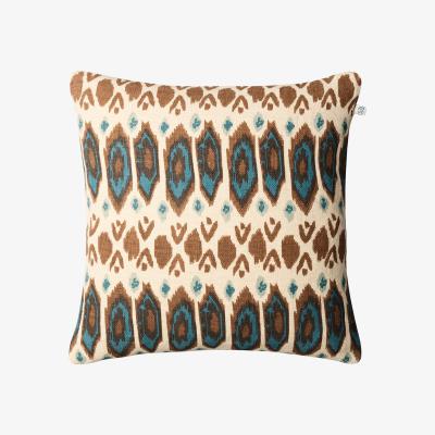 Nordic Nest Ikat Bombay pillowcase 50x50 cm Taupe-heaven blue-aqua