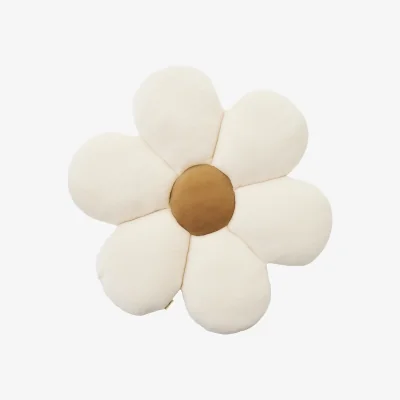 Nordic Nest Kid's Concept Flower floor cushion Natural white Ø100x15 cm
